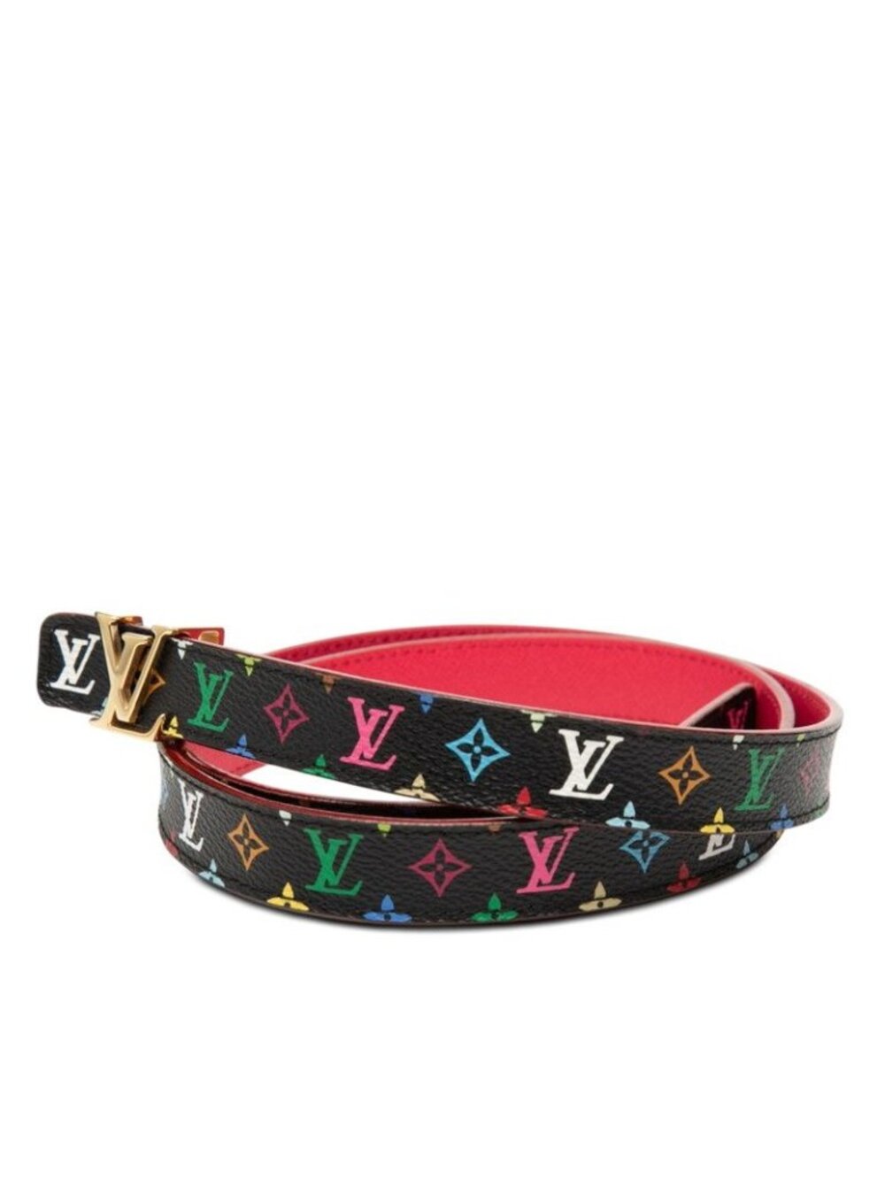 Louis Vuitton Monogram Multicolor Ceinture Initial Belt 90 36 Black - Picture 2 of 8